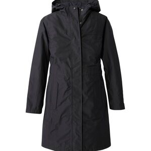 L.L. Bean Black Hooded Trench Coat